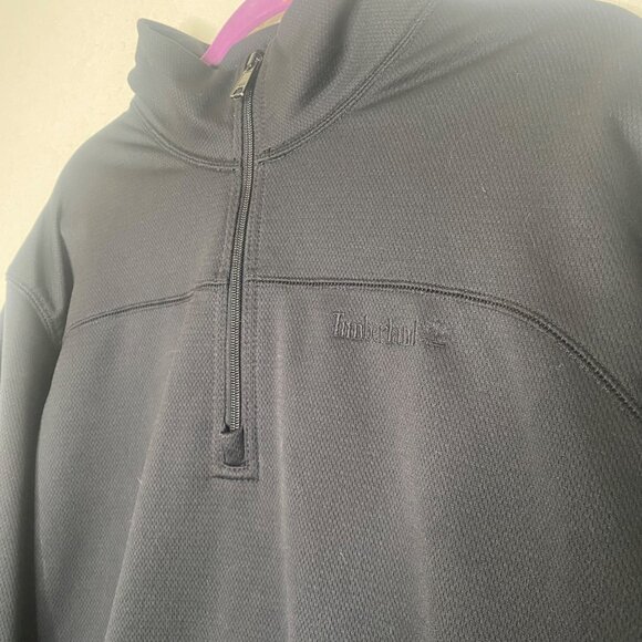Timberland Pullover Jacket Mens 2XL Black Quarter-Zip Lightweight - Picture 4 of 15